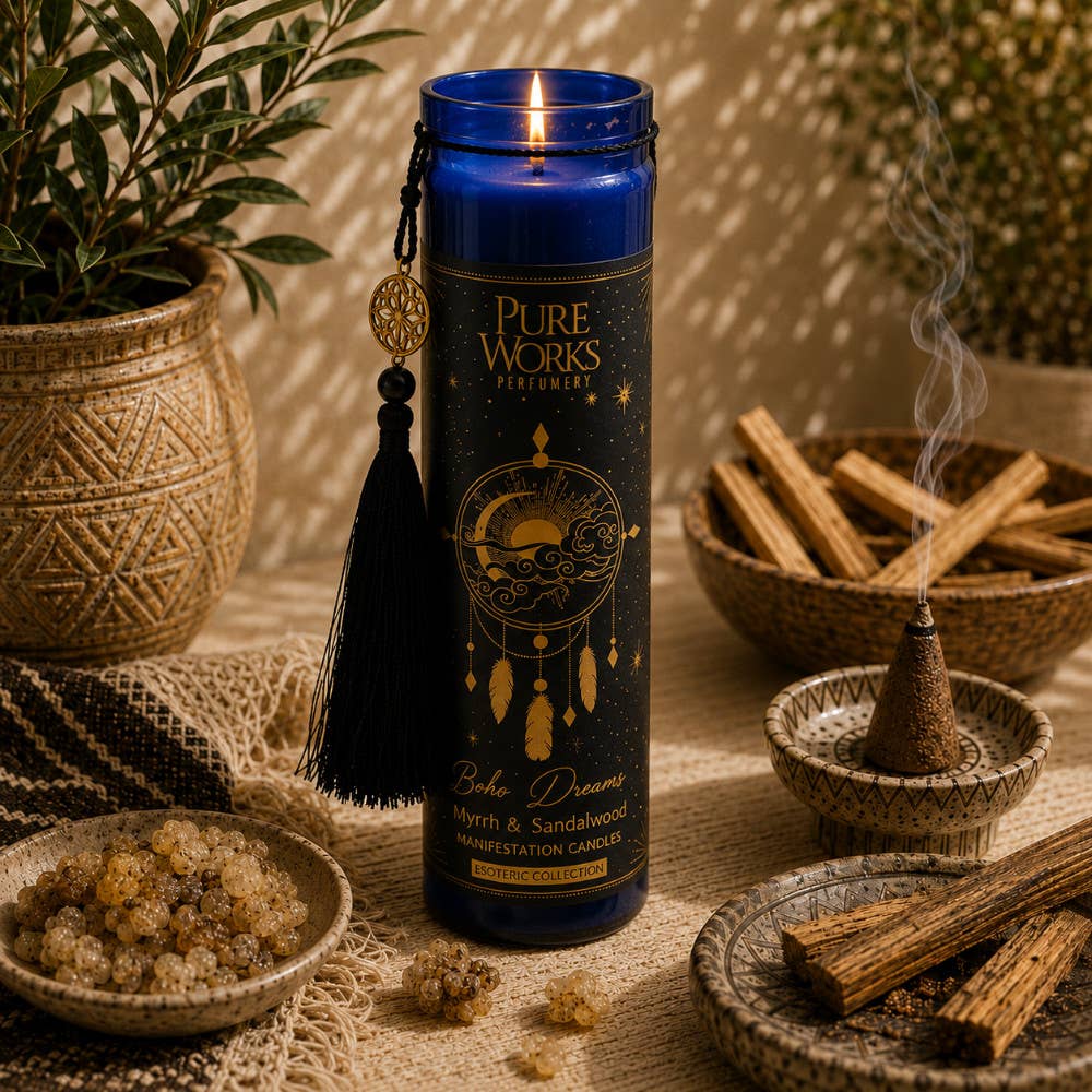 Duftkerze im Glas | Esoteric Boho Dreams | Myrrhe & Sandelholz