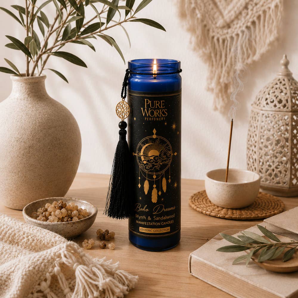 Duftkerze im Glas | Esoteric Boho Dreams | Myrrhe & Sandelholz