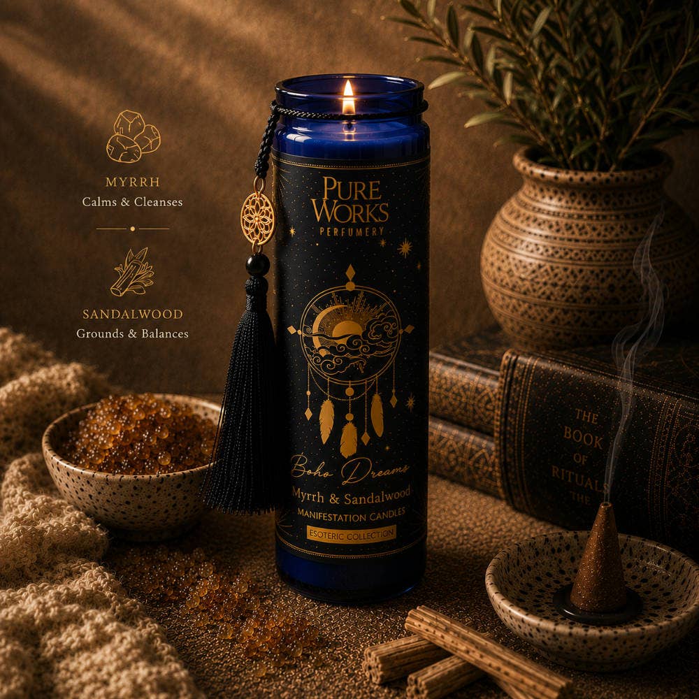 Duftkerze im Glas | Esoteric Boho Dreams | Myrrhe & Sandelholz
