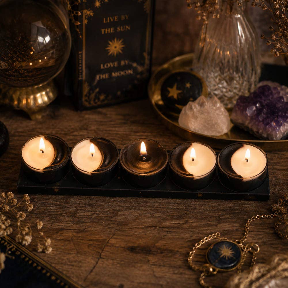 Moon Phases Tea Lights Gift Box of 5