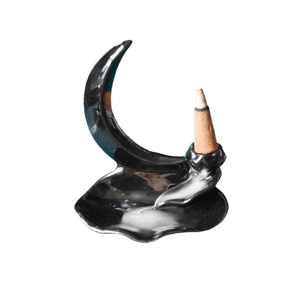 Backflow Incense Burner Crescent Moon