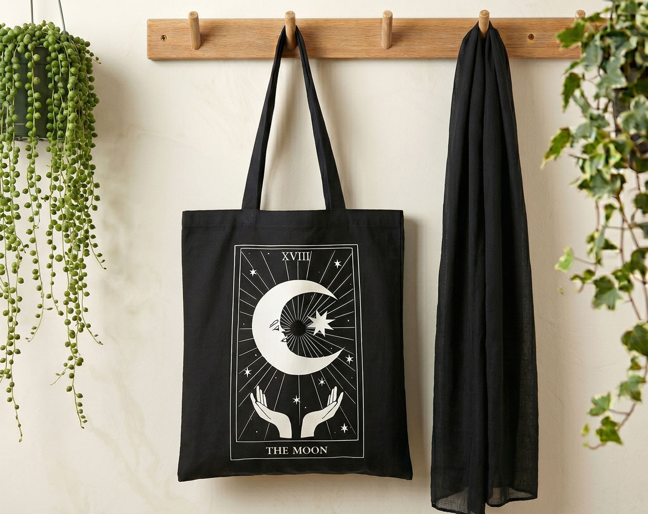 Tarot Tragetasche „The Moon“ aus recyceltem Material