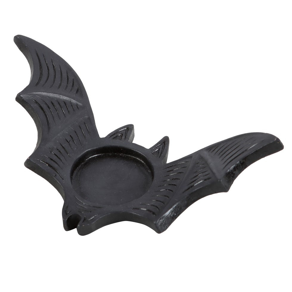 Fledermaus Teelichthalter aus Kunstharz