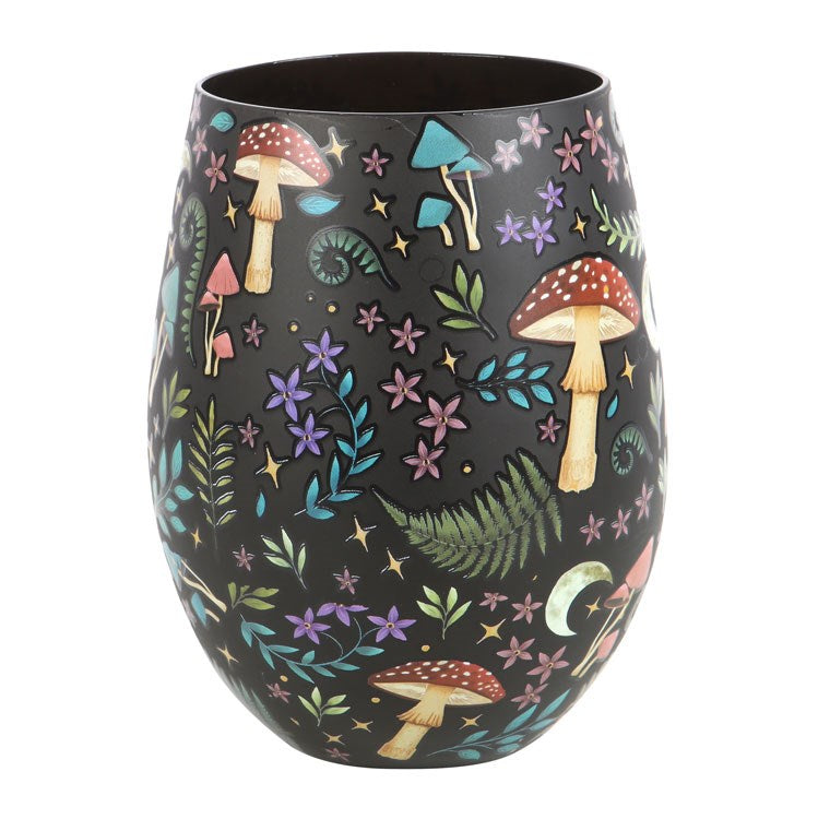 Stielloses Glas mit Dark Forest Motiv