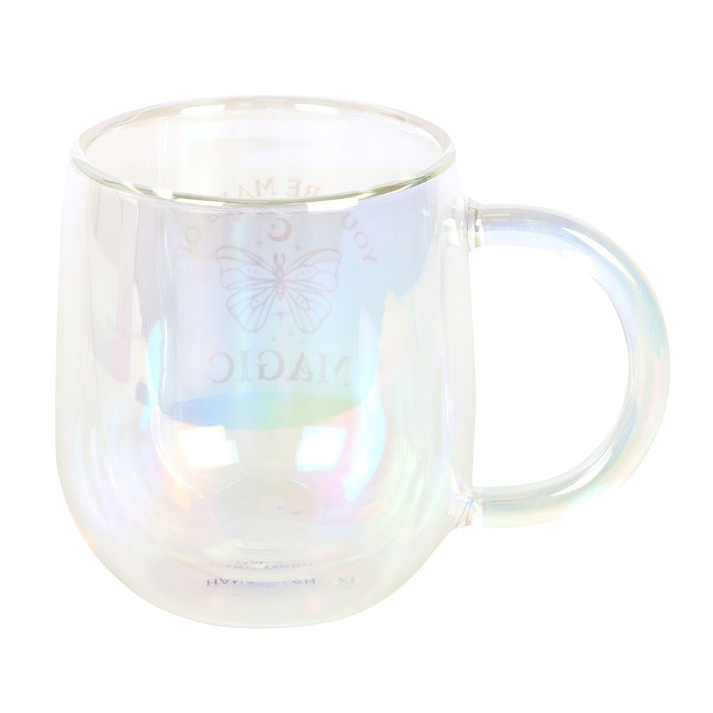 You Are Made of Magic Glasbecher mit Schmetterling