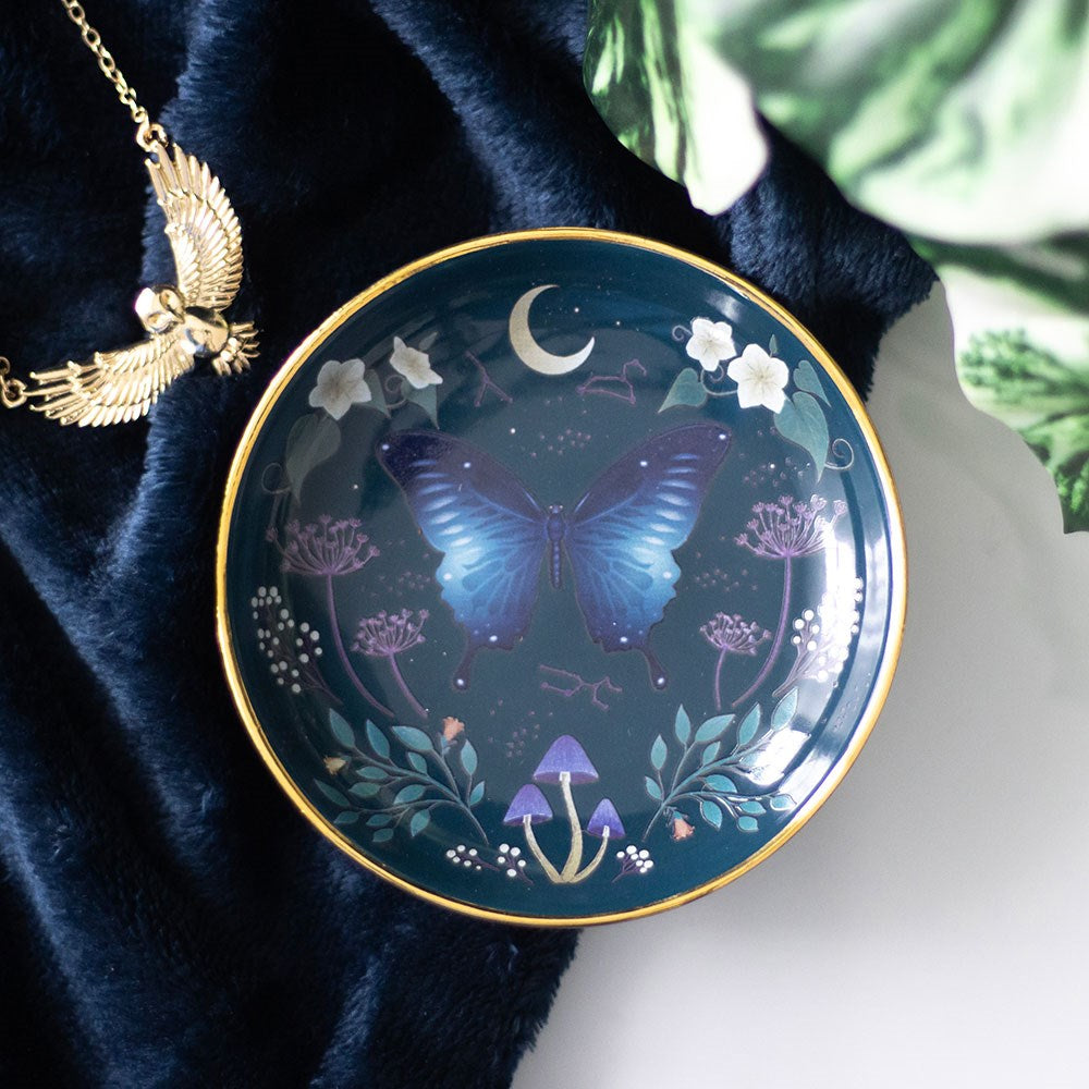 Schmuckschale Midnight Moth aus Keramik