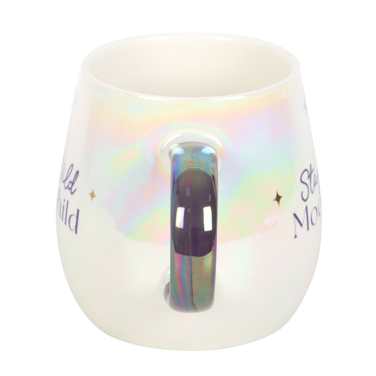 "Stay Wild Moon Child" irisierende Tasse mit Sternen