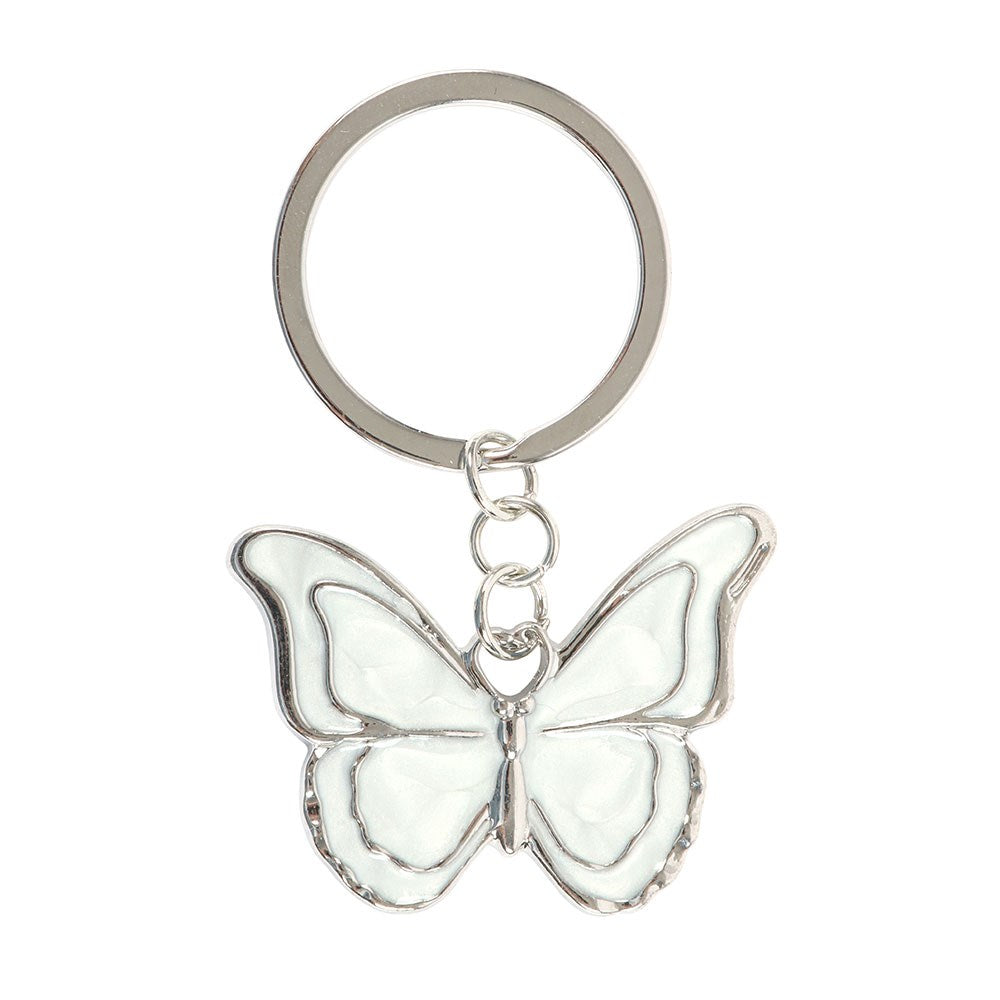 Zarter Schmetterling Schlüsselanhänger aus Emaille