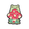 Emaille Pin mit Frosch & Fliegenpilz