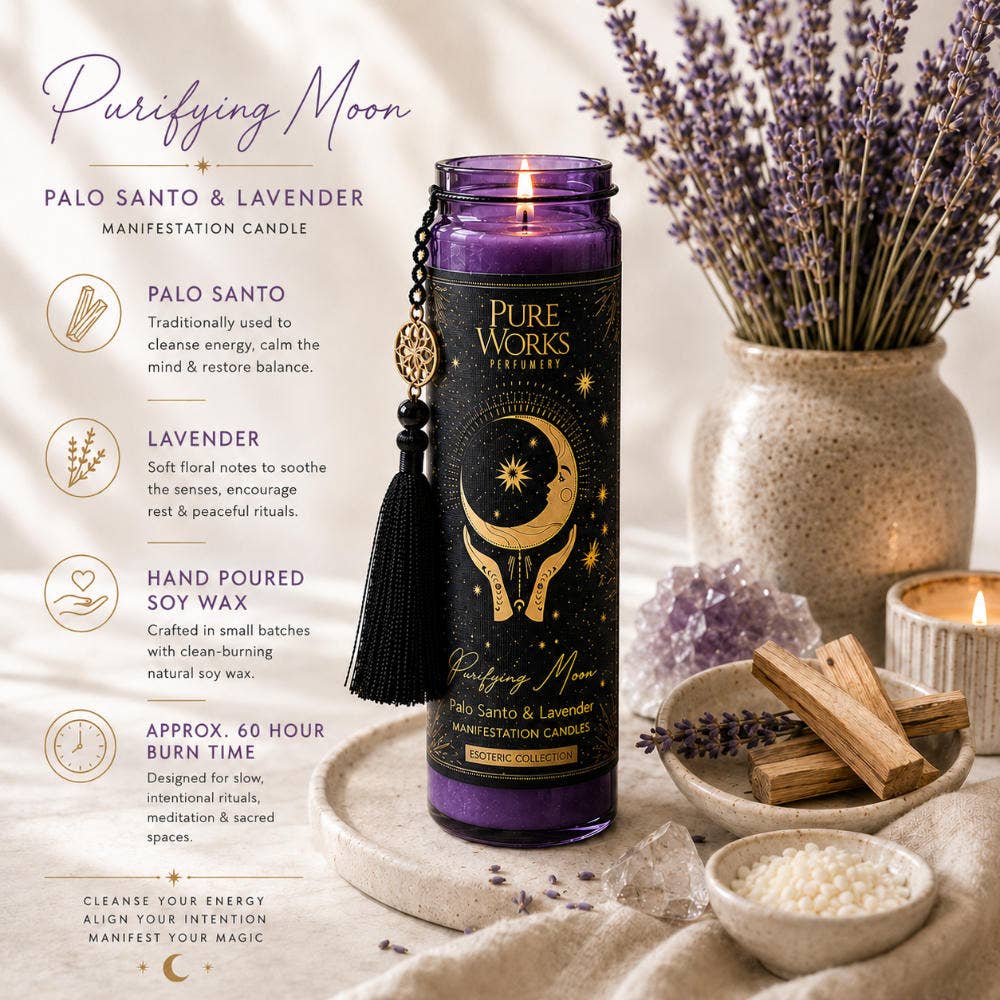 Duftkerze im Glas | Esoteric Purifying Moon | Palo Santo & Lavendel