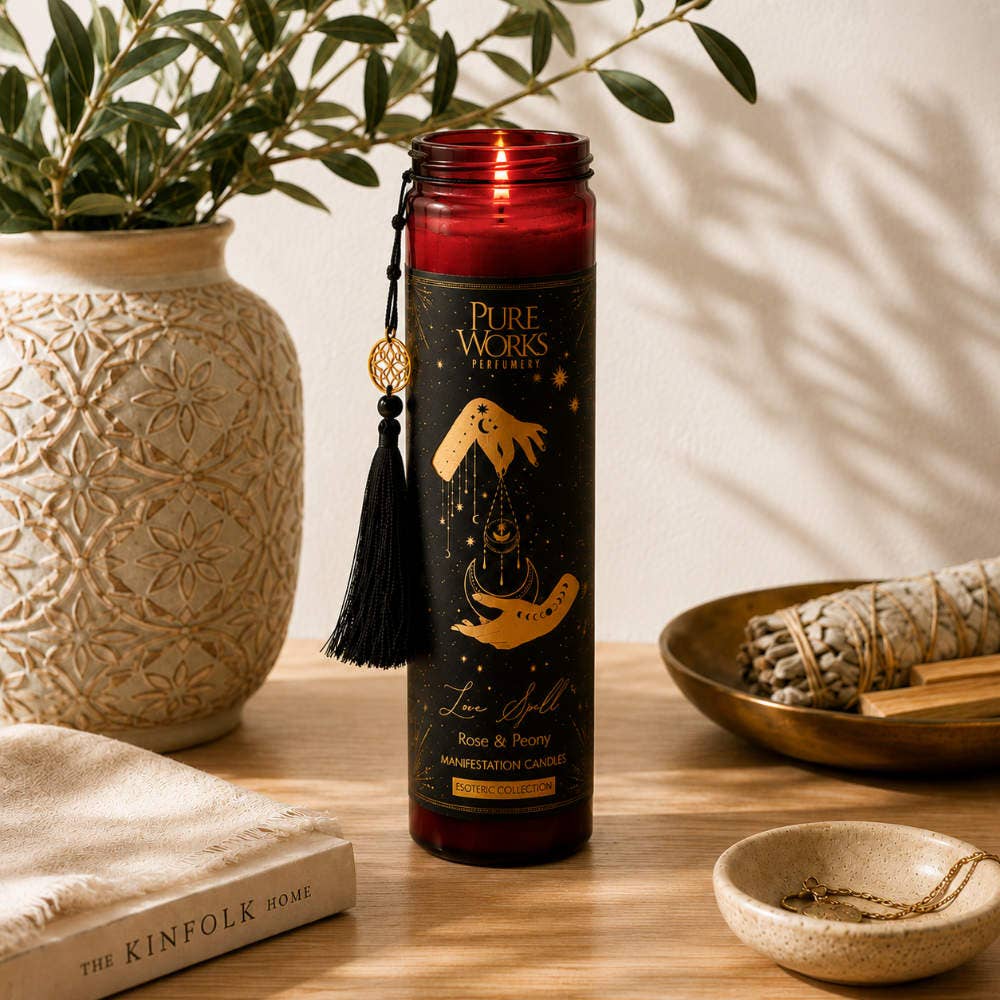 Duftkerze im Glas | Esoteric Love Spell | Rose & Pfingstrose