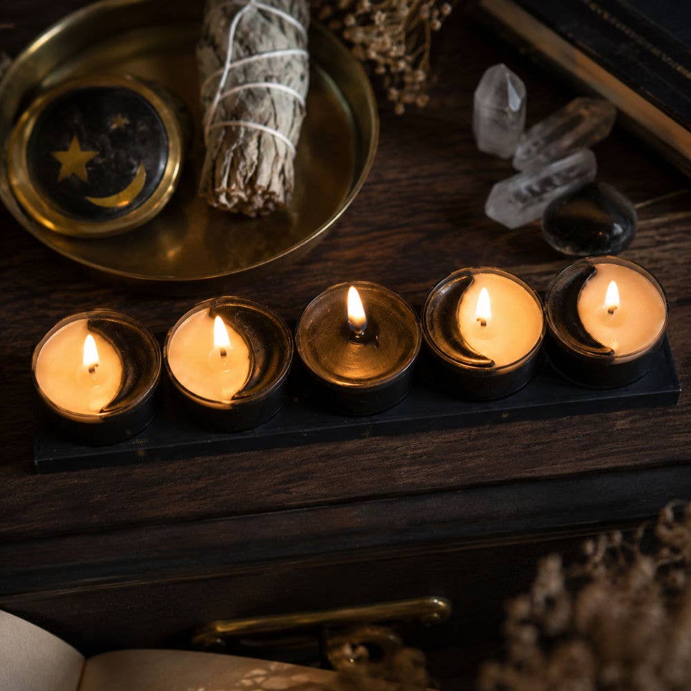 Moon Phases Tea Lights Gift Box of 5